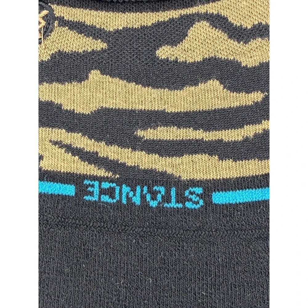 Stance Animalistic No Show Socks Brown Black Tiger Print Womens Medium NWT